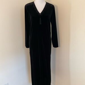 Charter Club Black Velour Lounge Robe